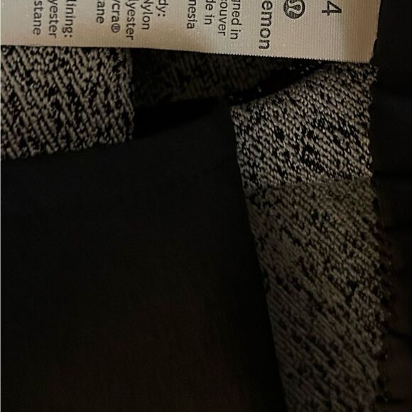 Lululemon Black White Print On The Fly Pant Drawstring Waist Jacquard Size 4 - Picture 13 of 15